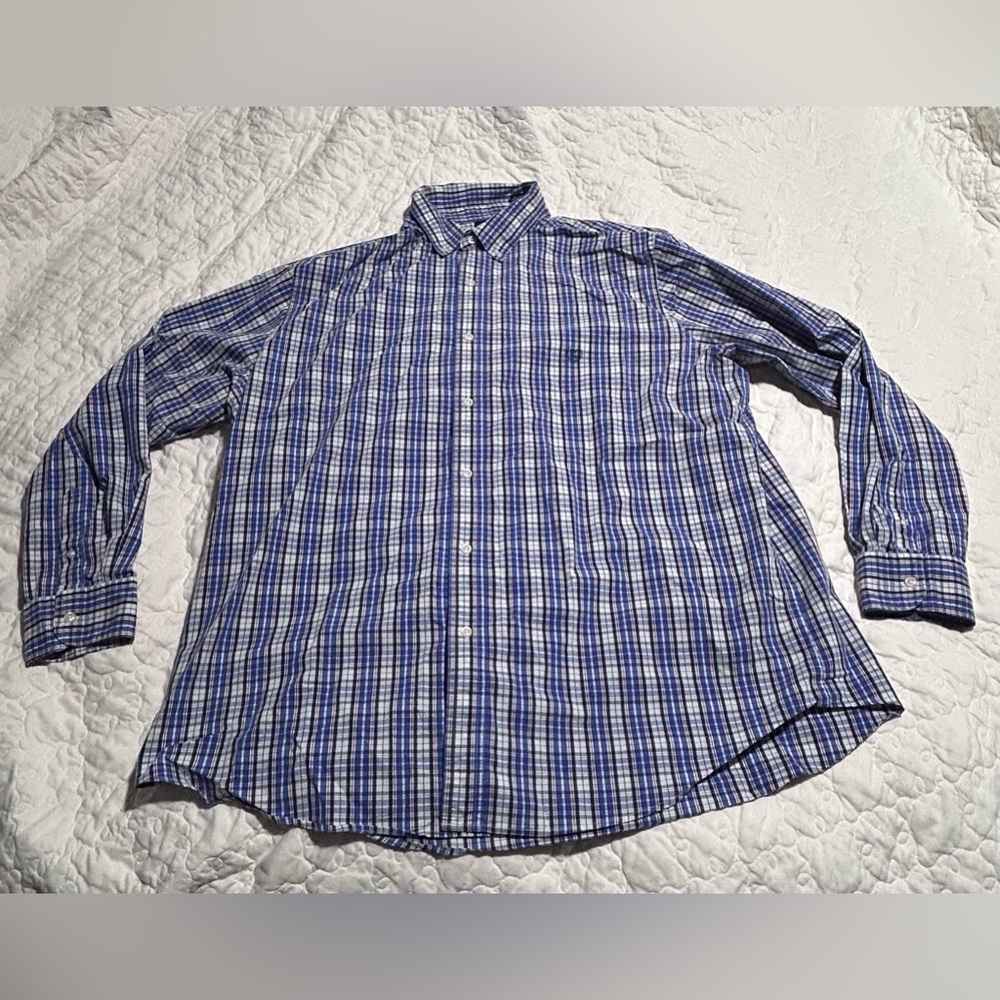 Men’s Chaps Stretch Long Sleeve Size 2XLT Button Up Shirt